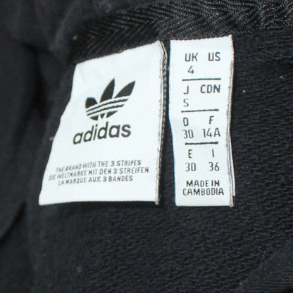 adidas Men's Black Pullover Hoodie S Fleece 1/4 Zip Trefoil Logo