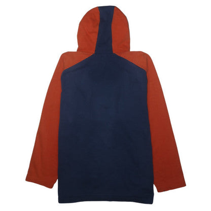 Nike Mens Blue Orange Pullover Hoodie L Embroidered Sports Logo