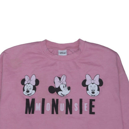 Disney Women Pink Minnie Mouse 2XL Pullover Sweatshirt