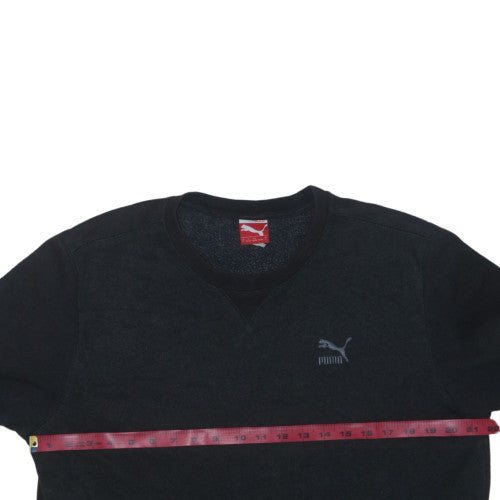 Puma Women Black Crew Neck Pullover Sweatshirt Size L