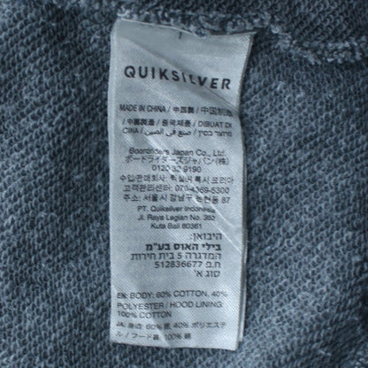 Quiksilver Men's Blue Striped Pullover Hoodie Size S