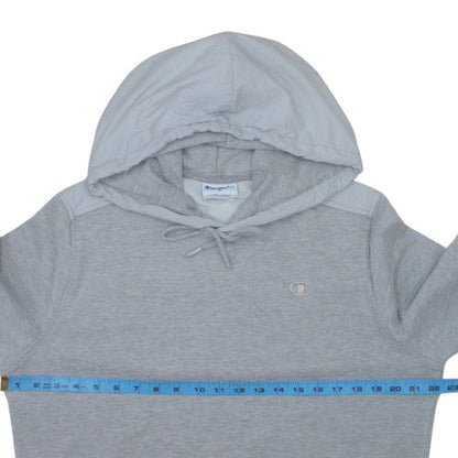 Champion Men's Grey Pullover Hoodie M Regular Fit Sports Fleece