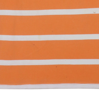 Chaps Men's Orange Striped Cotton Polo Shirt XL