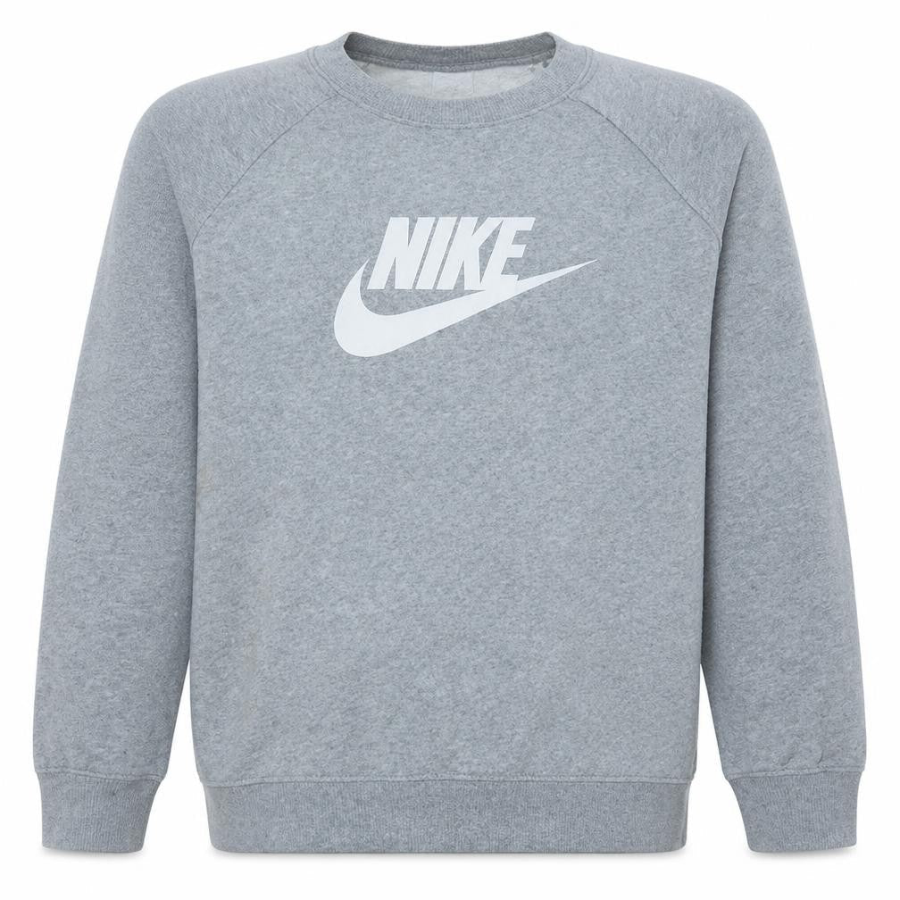 Nike Men's Grey XL Crew Neck Pullover Sweatshirt Graphic Logo