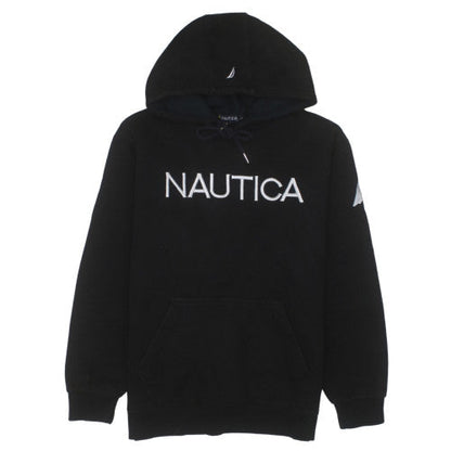 Nautica Men's Black Embroidered Logo Pullover Hoodie L