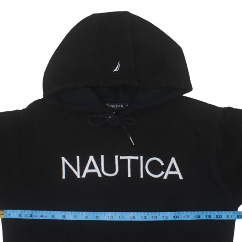 Nautica Men's Black Embroidered Logo Pullover Hoodie L