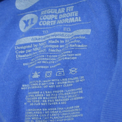 Nike Men's Blue XL Regular Fit Crew Neck Cotton T-Shirt