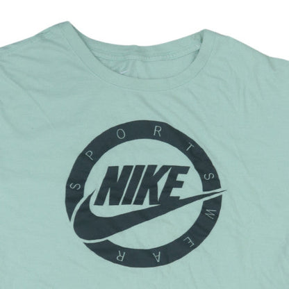 Nike Men's Green 3XL Sports Graphic Crew Neck Cotton T-Shirt