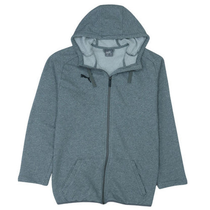 Puma Men's Grey Full Zip Hoodie L Regular Fit Casual Sportswear
