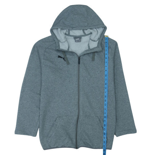 Puma Men's Grey Full Zip Hoodie L Regular Fit Casual Sportswear