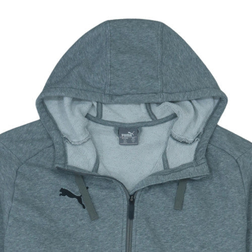Puma Men's Grey Full Zip Hoodie L Regular Fit Casual Sportswear