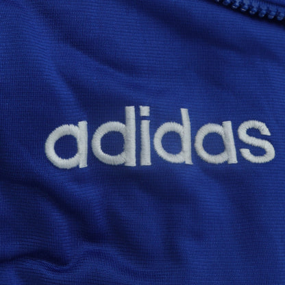 Adidas Men Blue Full Zip Retro Track Sweatshirt L Sports Logo