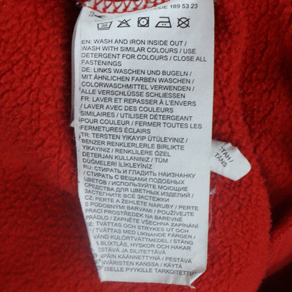 Puma Men's Red Full Zip Hoodie L Logo Sports Fleece Sweatshirt