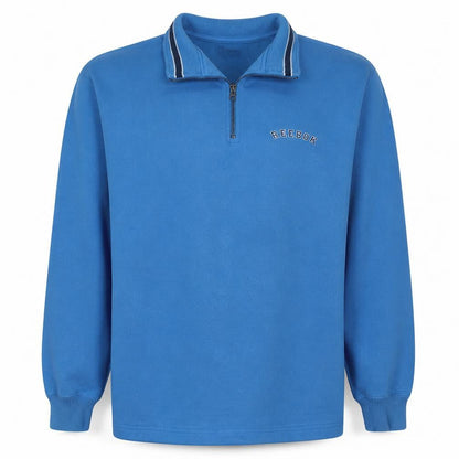 Reebok Mens Blue 1/4 Zip Sweatshirt Size M Collared Sports Top