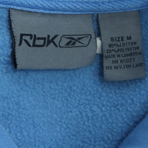 Reebok Mens Blue 1/4 Zip Sweatshirt Size M Collared Sports Top