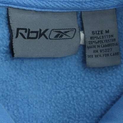 Reebok Mens Blue 1/4 Zip Sweatshirt Size M Collared Sports Top