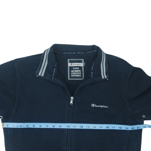 Champion Mens Blue Full Zip Sweatshirt Large Fleece Athletic