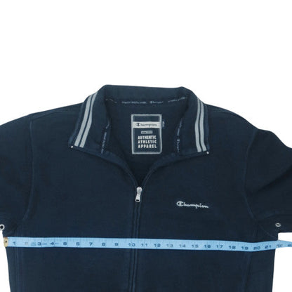 Champion Mens Blue Full Zip Sweatshirt Large Fleece Athletic