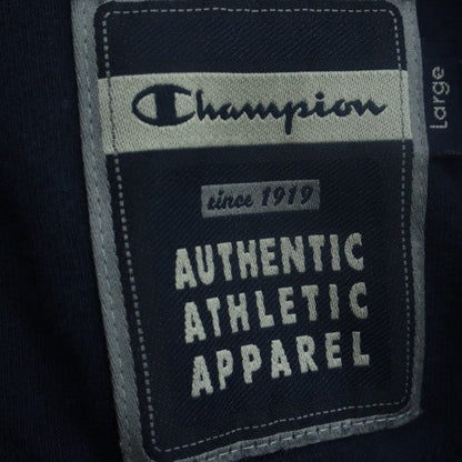 Champion Mens Blue Full Zip Sweatshirt Large Fleece Athletic