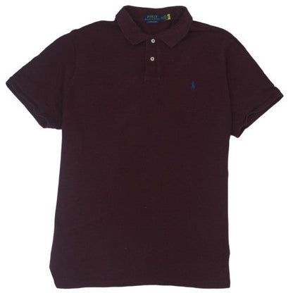 Ralph Lauren Men's Burgundy Custom Slim Fit Cotton Polo Shirt XXL