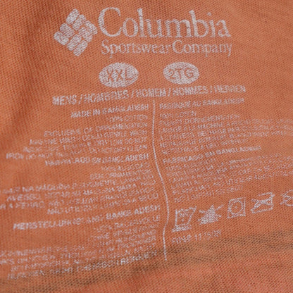 Columbia Men’s Orange Cotton PFG Graphic T-Shirt 2XL Regular Fit