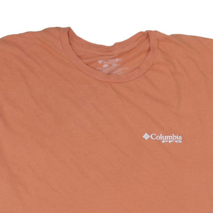 Columbia Men’s Orange Cotton PFG Graphic T-Shirt 2XL Regular Fit
