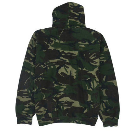 DW Mens Green Camouflage Full Zip Fleece Hoodie 2XL