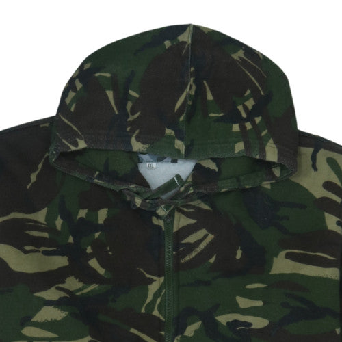 DW Mens Green Camouflage Full Zip Fleece Hoodie 2XL