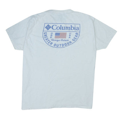 Columbia Men's White 2XL Crew Neck Graphic Outdoor T-Shirt