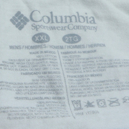 Columbia Men's White 2XL Crew Neck Graphic Outdoor T-Shirt