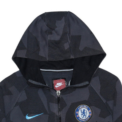Nike Teens Black Full Zip Hoodie Chelsea Football Club S