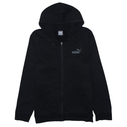 Puma Men's Black Full Zip Hoodie Size L Fleece Hooded Sweatshirt