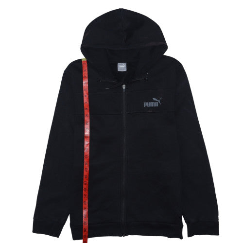 Puma Men's Black Full Zip Hoodie Size L Fleece Hooded Sweatshirt