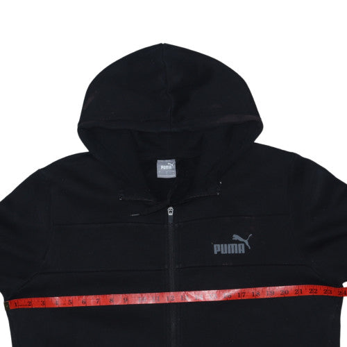 Puma Men's Black Full Zip Hoodie Size L Fleece Hooded Sweatshirt