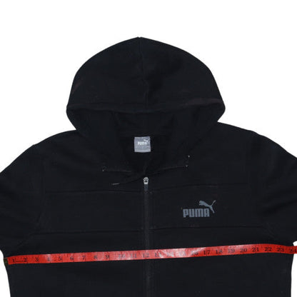 Puma Men's Black Full Zip Hoodie Size L Fleece Hooded Sweatshirt