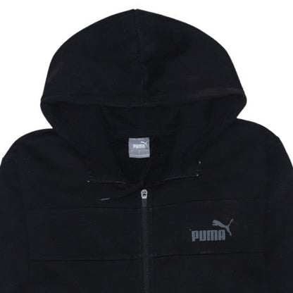 Puma Men's Black Full Zip Hoodie Size L Fleece Hooded Sweatshirt