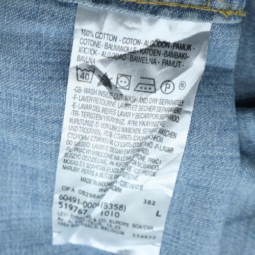 Levi Strauss Women's Blue Denim Western Button-Up Shirt Size L