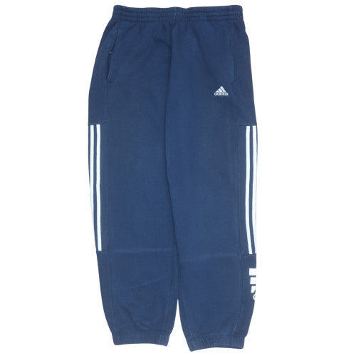 Adidas Men's Blue Jogger Sweatpants L Fleece Activewear Trousers