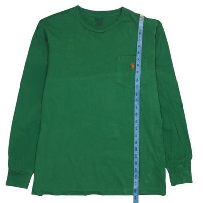Polo Ralph Lauren Men's Green Long Sleeve Cotton T-Shirt M