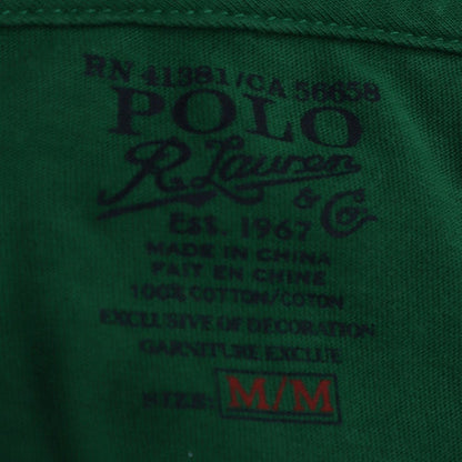 Polo Ralph Lauren Men's Green Long Sleeve Cotton T-Shirt M
