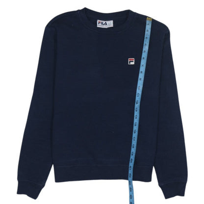 Fila Women's Navy Blue Crew Neck Pullover Sweatshirt M