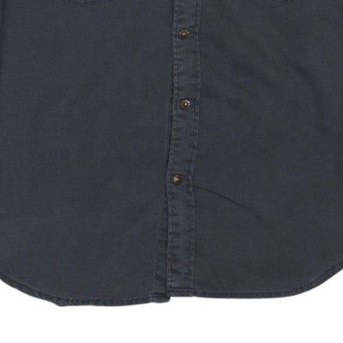 Levi's Men's Grey Cotton Western Button-Up Shirt Size M