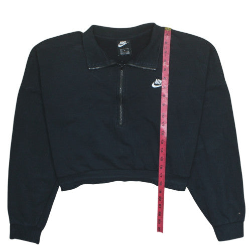 Nike Men's Black XL Half Zip Collared Fleece Sweatshirt