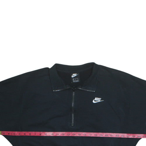 Nike Men's Black XL Half Zip Collared Fleece Sweatshirt