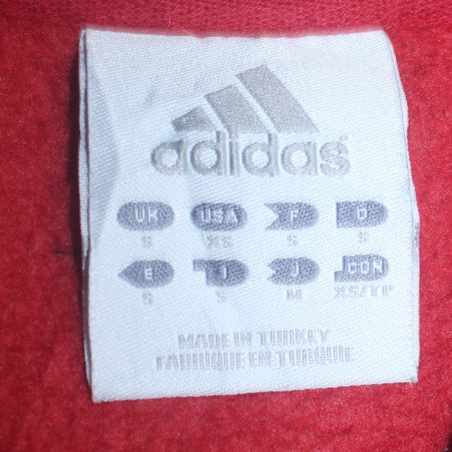 Adidas Men's Red Logo Crew Neck Pullover Sweatshirt Size L
