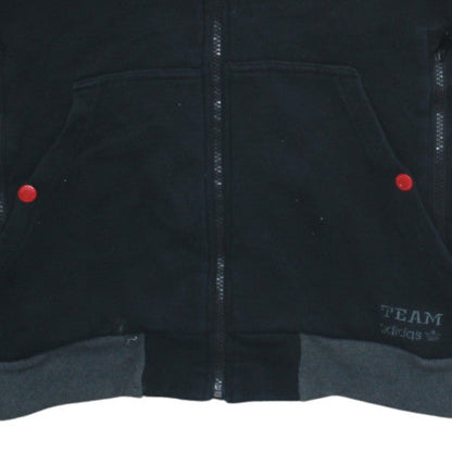 Adidas Mens Black L Hooded Full Zip Sports Jacket