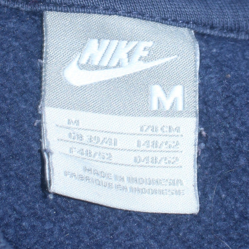 Nike Men's Blue Pullover Hoodie M Regular Fit Sports Fleece
