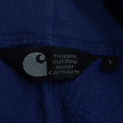Carhartt Men's Blue Full Zip Hoodie Size L Heavyweight Cotton