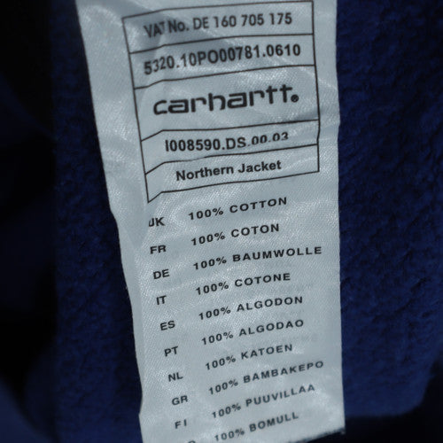 Carhartt Men's Blue Full Zip Hoodie Size L Heavyweight Cotton