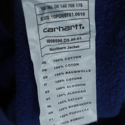 Carhartt Men's Blue Full Zip Hoodie Size L Heavyweight Cotton